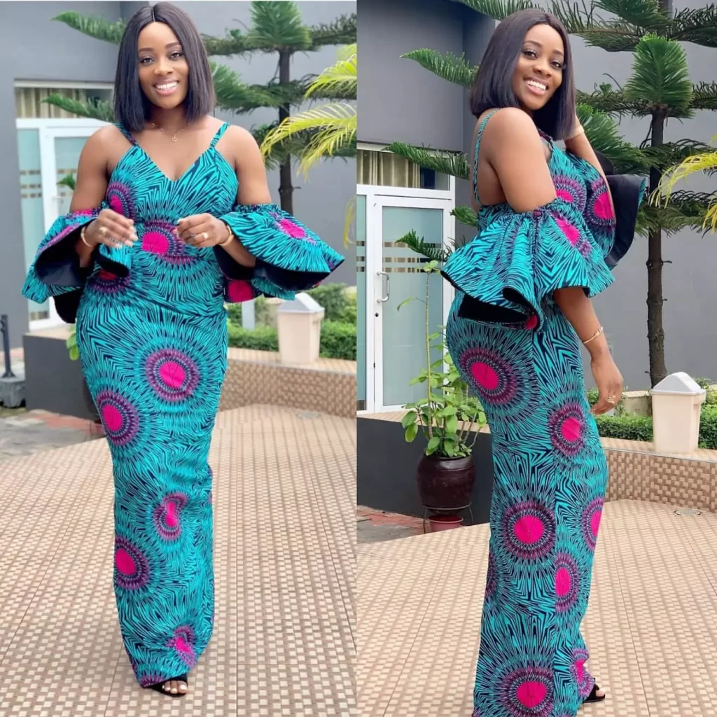 Ankara Cold Shoulder Styles