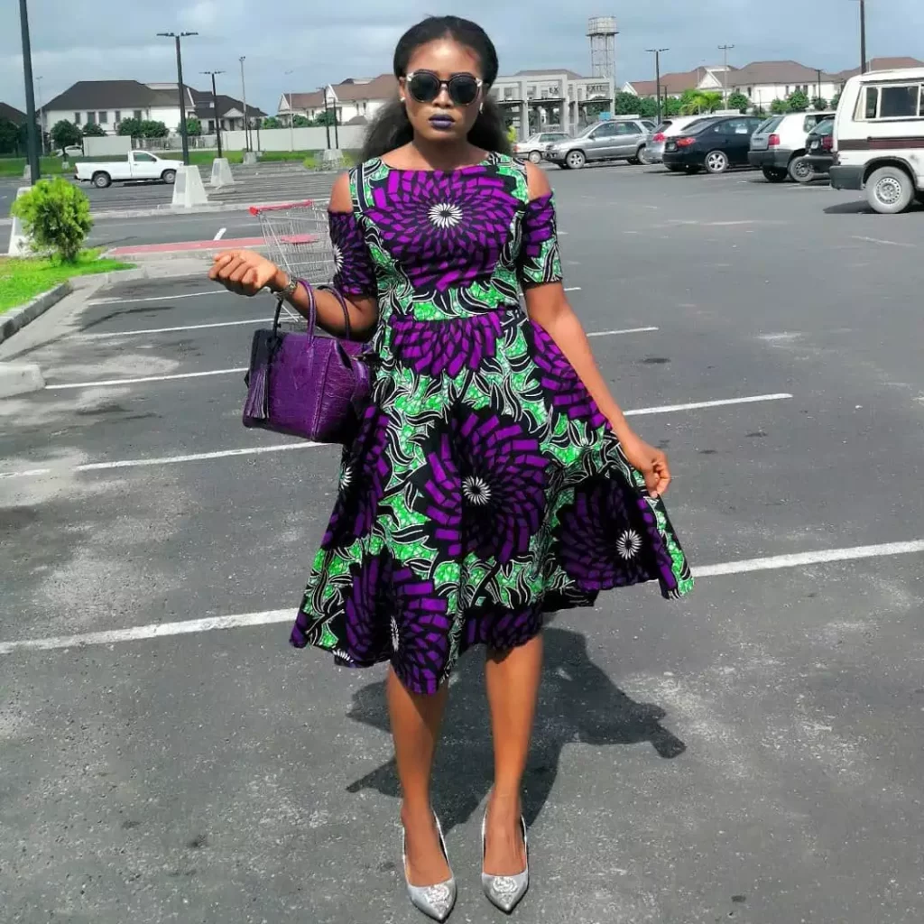 Ankara Cold Shoulder Styles