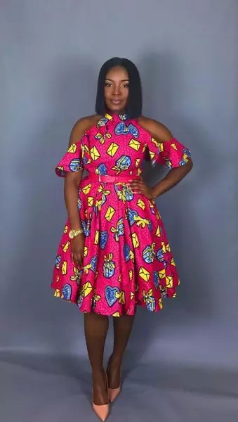 Ankara Cold Shoulder Styles