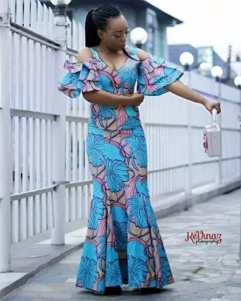 Ankara Cold Shoulder Styles