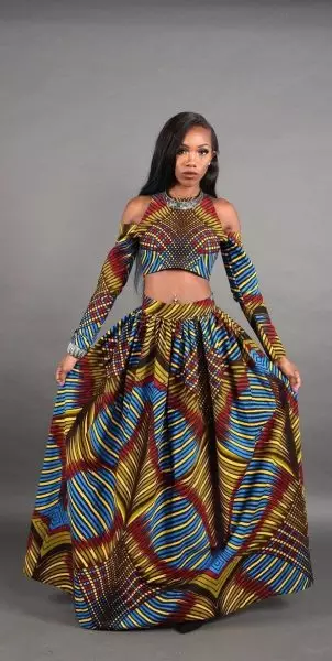 Ankara Cold Shoulder Styles