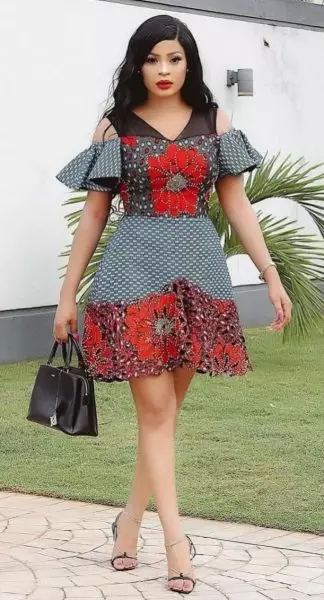 Ankara Cold Shoulder Styles