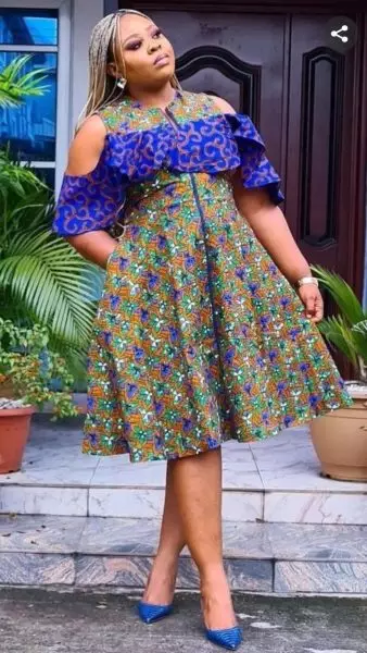 Ankara Cold Shoulder Styles