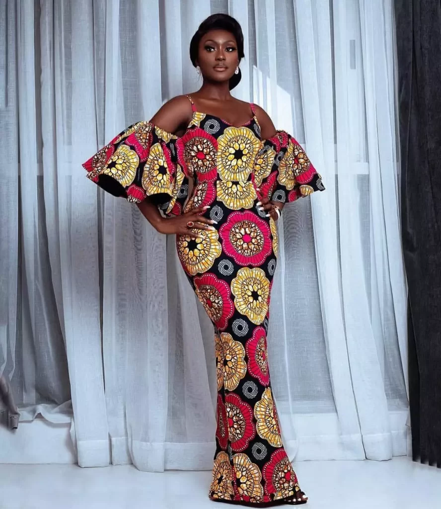 Ankara Cold Shoulder Styles