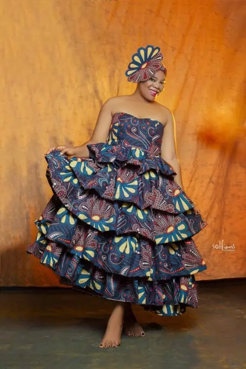 tiered Ankara dress styles