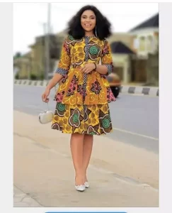 tiered Ankara dress styles