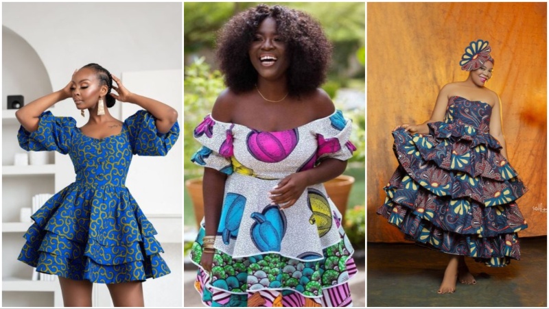 Tiered Ankara Dress Styles