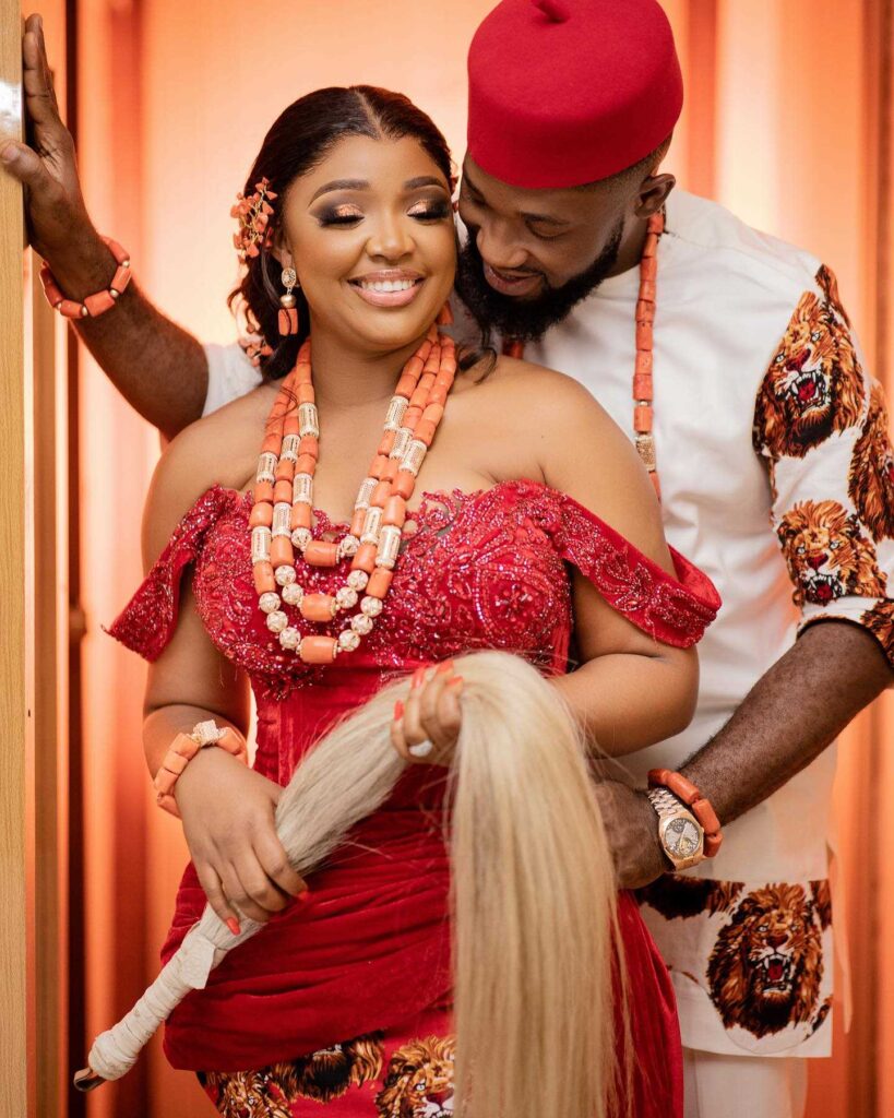 Actress Ekene Umenwa overjoyed as she ties the knot traditionally with Filmmaker Alex Kleanson