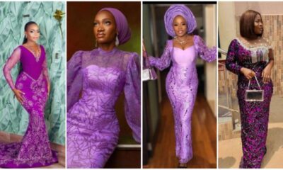 Fantastic Styles Elegant Ladies Can Sew With Their Purple Lace Materials