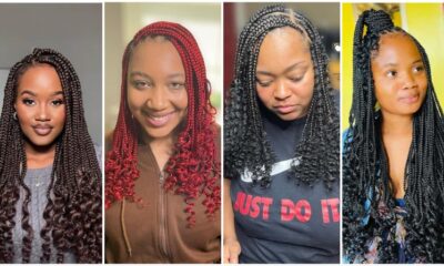 Trendy And Best Medium Knotless Braids With Curls