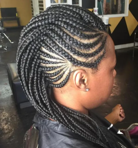 Black Braided Mohawk