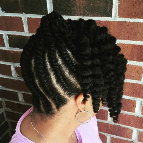 Flat Twists Into Twist Out Curls