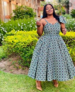 Sunday Church Fashion Ankara big flare gown
