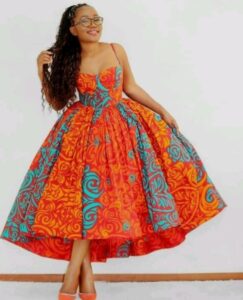 Sunday Church Fashion Ankara big flare gown