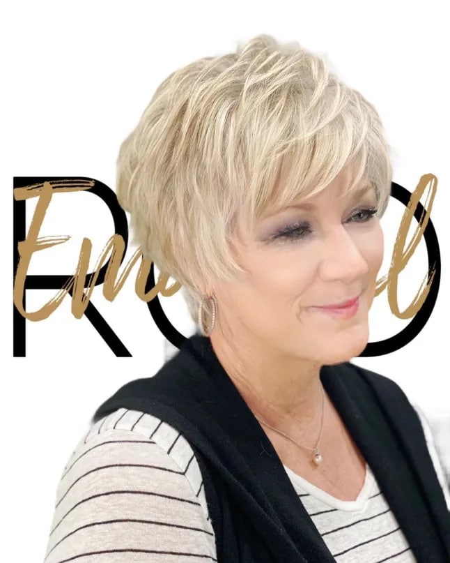 Short Shaggy Blonde Cut