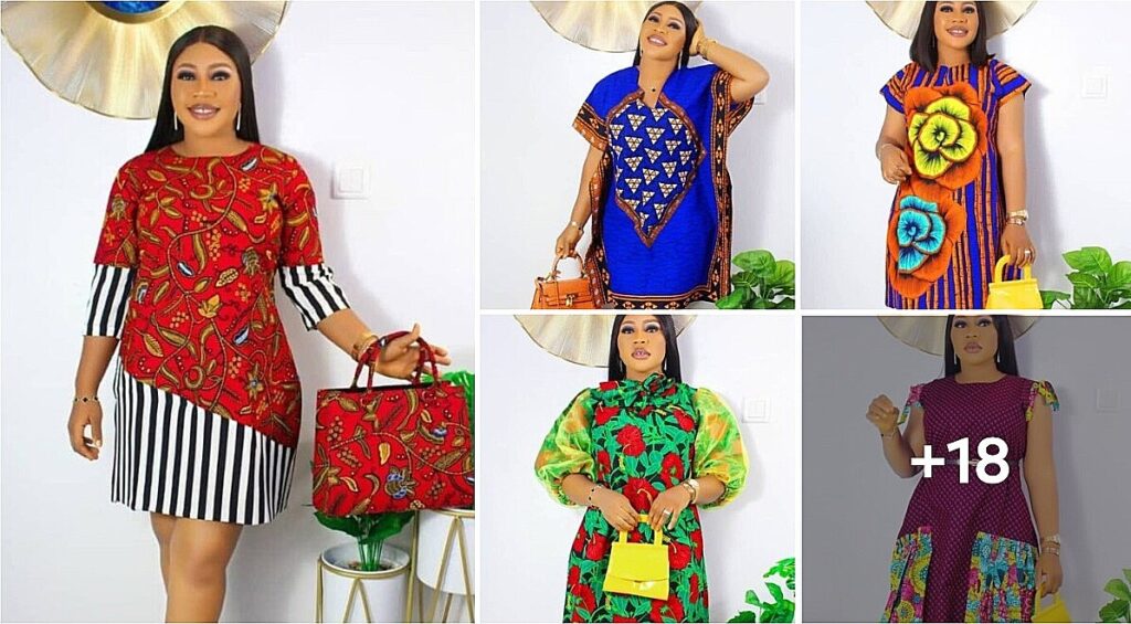 Eye-catching Ankara shift dresses