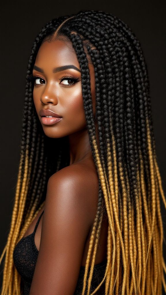 Ombre Box Braids