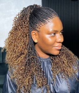 Braided Curls Ponytail