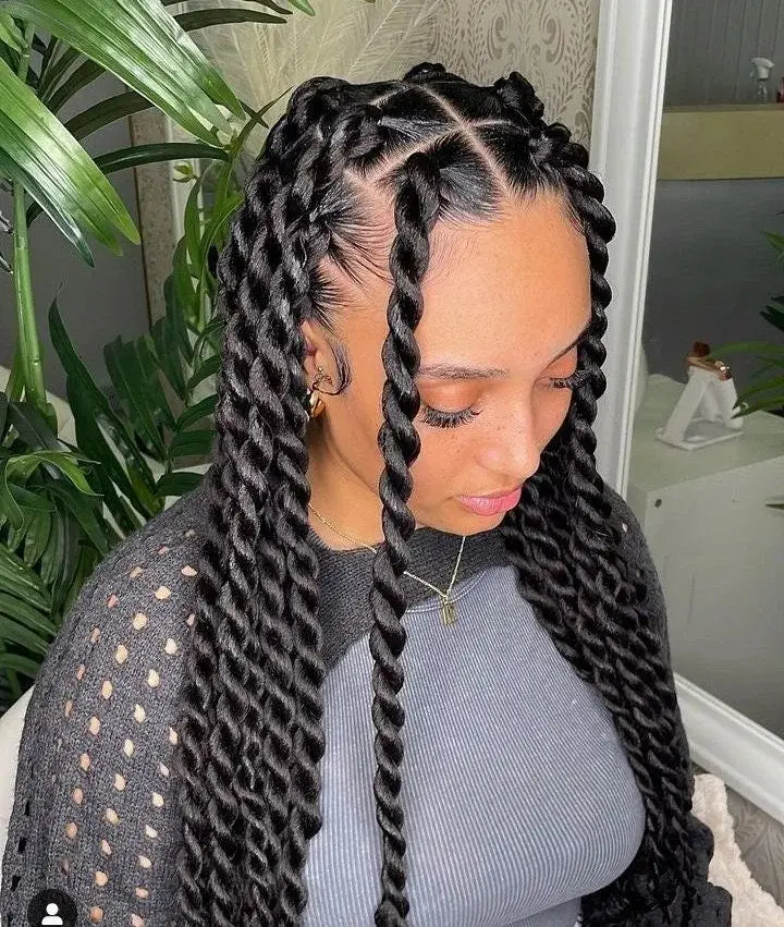 Chunky Twists with Middle Part and High Volume