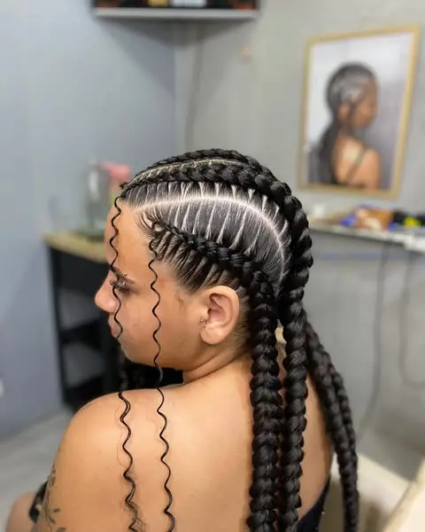 Neat Feed-In Cornrows with a Sleek Finish