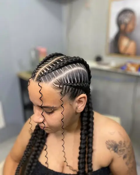 Neat Feed-In Cornrows with a Sleek Finish