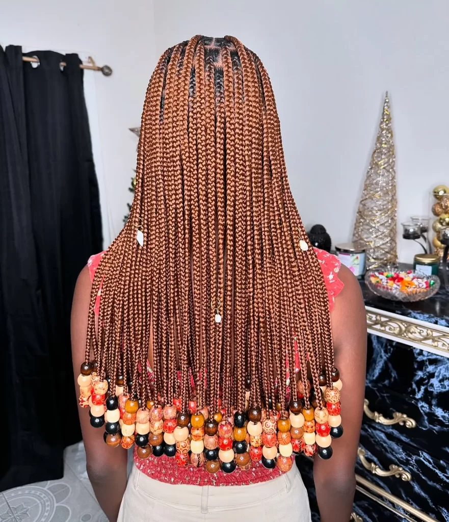 Box Braids with Beaded Ends – Bold & Beautiful