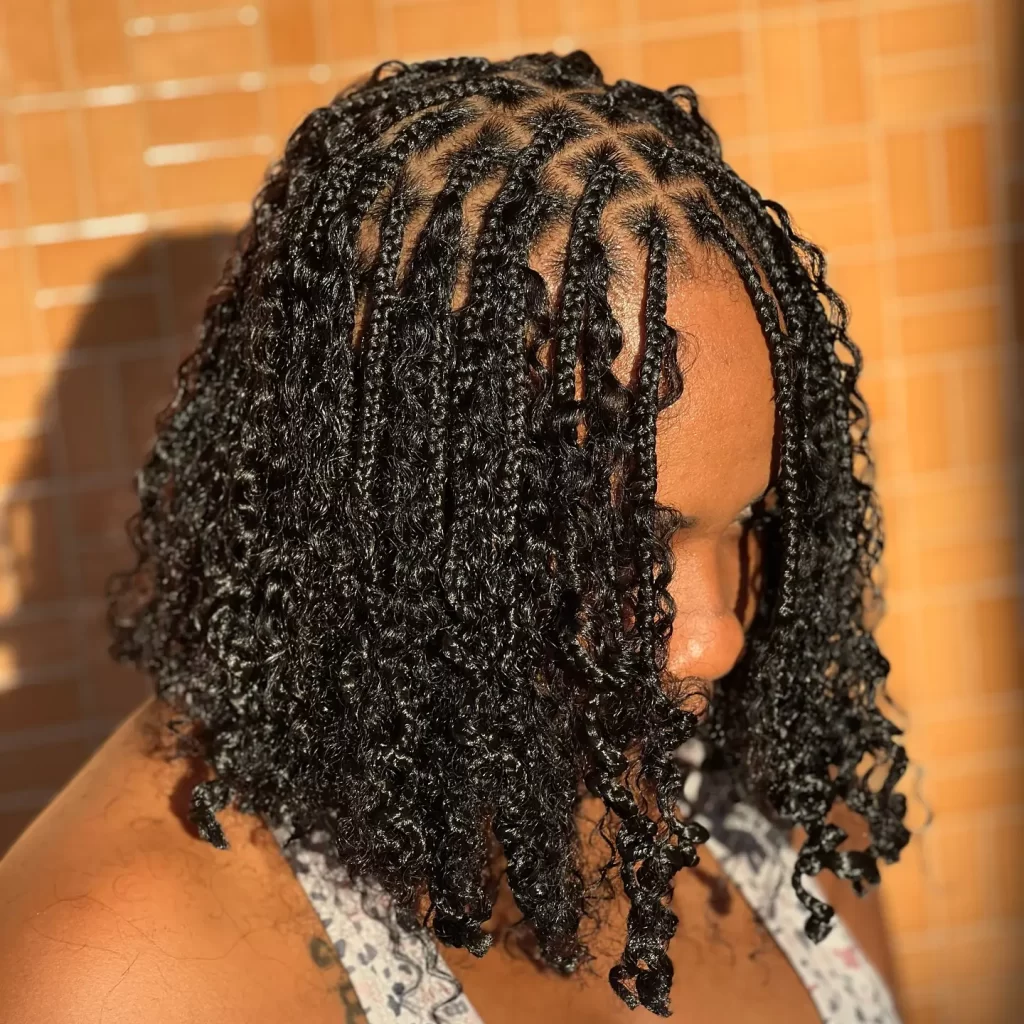 Knotless Braids with Curl Ends