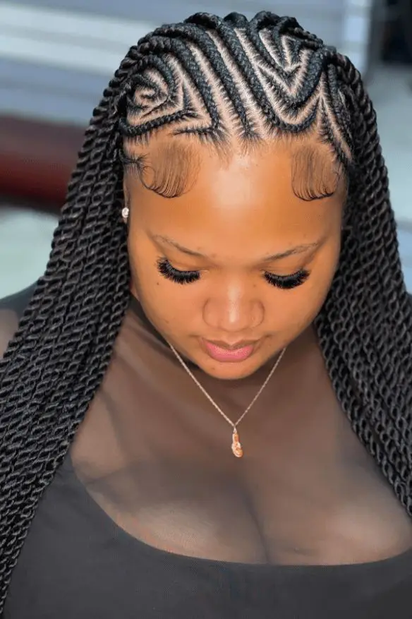 Swirl Cornrow Twists