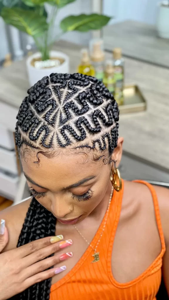 Stitch Braids with Zigzag Pattern