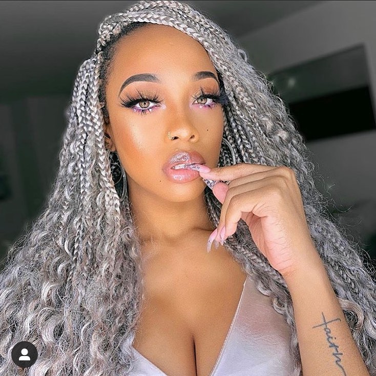 Icy Glam Box Braids