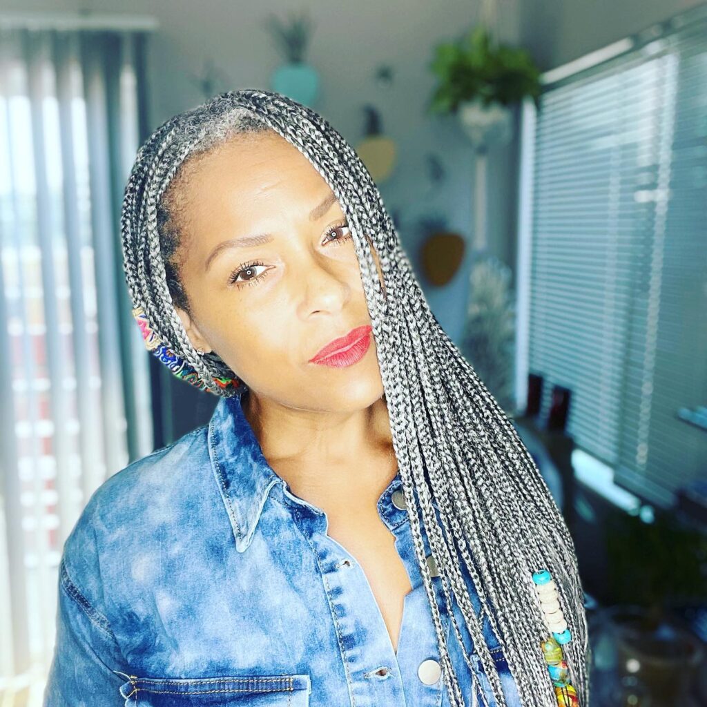 Grey Blended Classic Box Braids