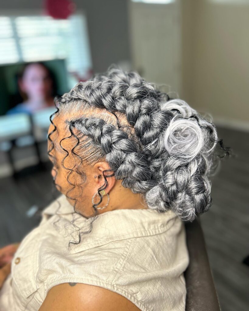 Chunky Twisted Halo Braids