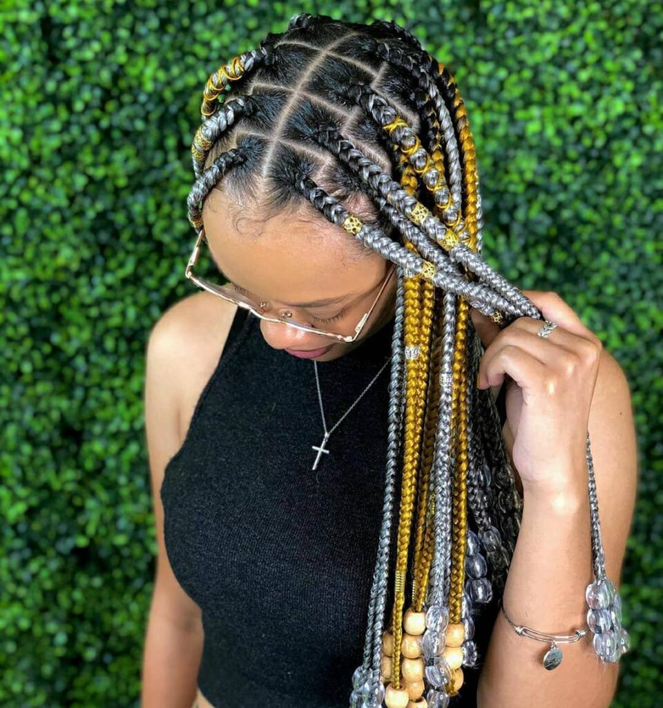 Golden & Silver Tribal Braids