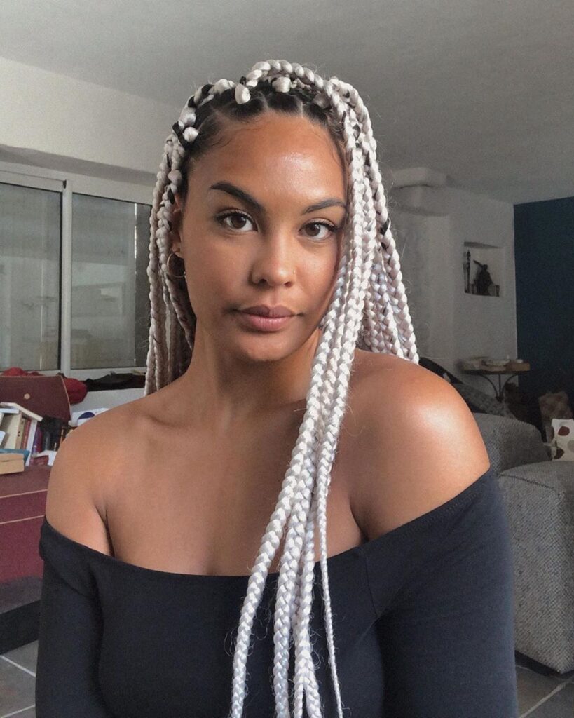 Platinum Knotted Box Braids