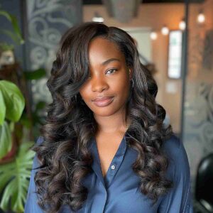 Deep Side-Part Curls