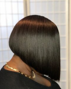 Sleek Angled Bob Sew-In
