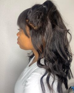 Half-Up, Half-Down Sew-In