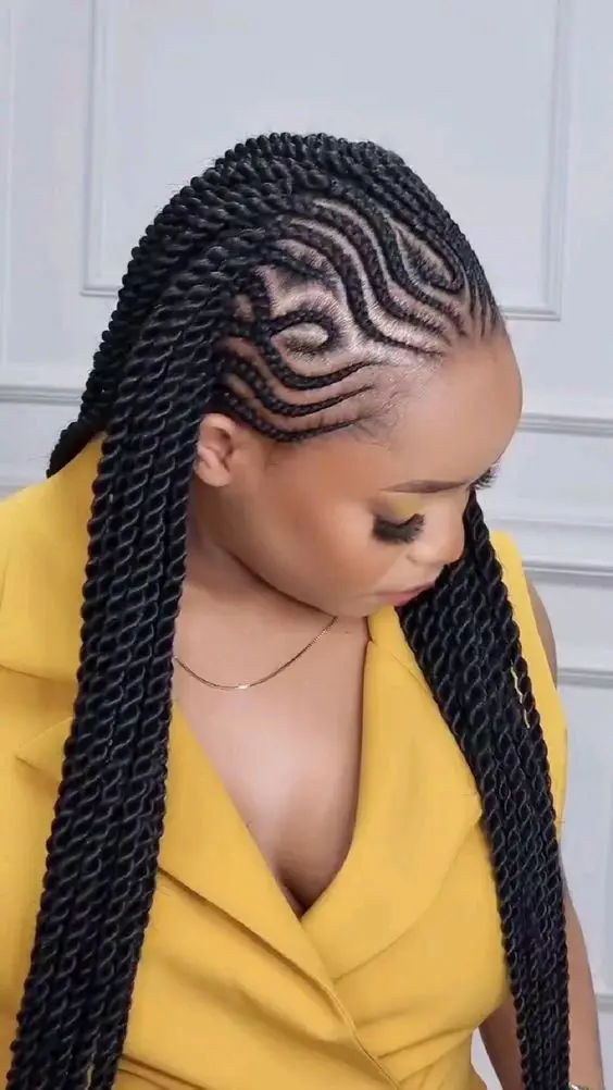 Twisted Cornrow Braids