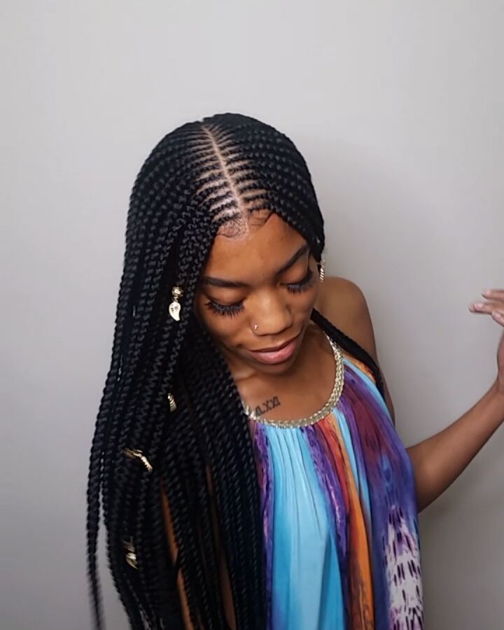 Classic Middle-Part Box Braids