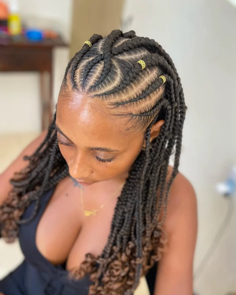 Short Bohemian Fulani Braids