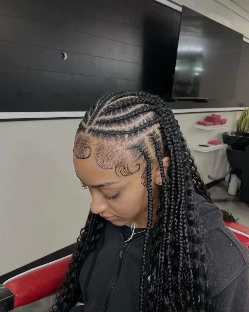 Sleek Fulani Cornrow Braids