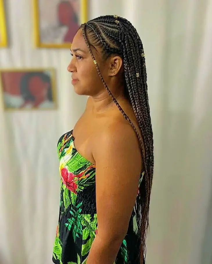 Side-Swept Tribal Fulani Braids