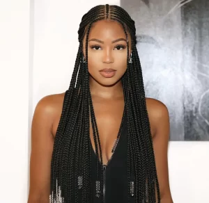 Long Fulani Braids with Face-Framing Pieces
