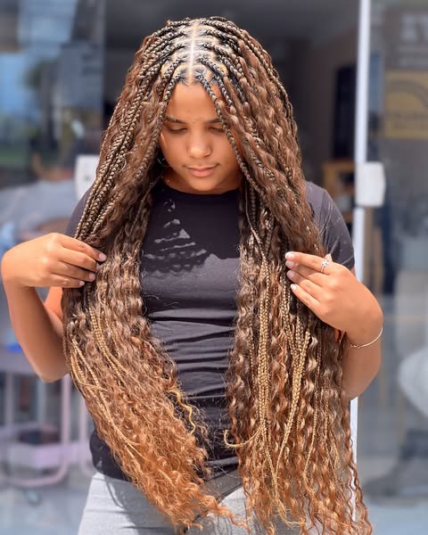 Ombre Boho Box Braids