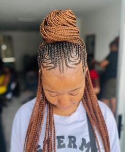 High Bun Braided Crown