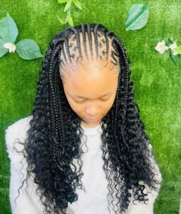 Zigzag Parting Curls