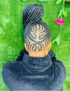 Sculpted High Bun Braids