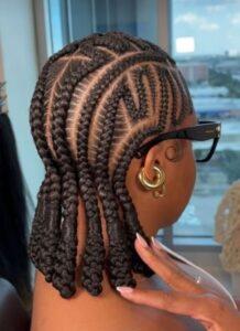 Curved Parting Box Braids